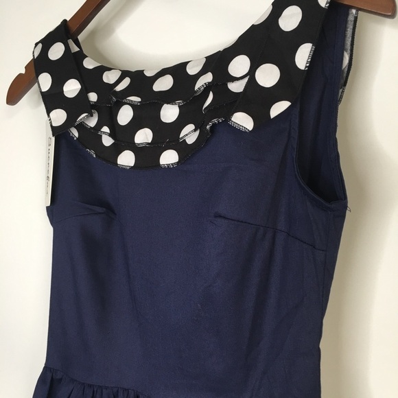 Sucrefas Retro Style Open Back A-Line Dress Women’s Sz S - Picture 4 of 8